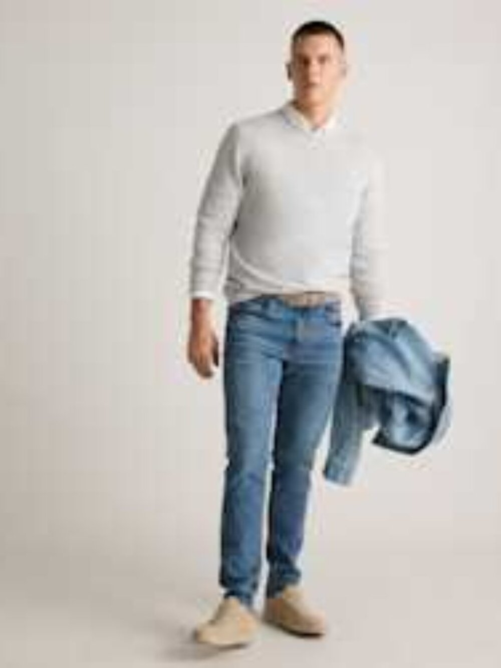 Quince Warren Stretch Slim Jeans in Azure Blue